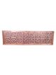 Four Petal Tile Design Copper Farmhouse Apron Front Kitchen Sink, Double Bowl 16-Gauge Hammered Antique Finish Handmade, 33x22x9 Inch