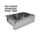 Hammered Design Stainless Steel Undermount Kitchen Sink Single Bowl 304-Grade - Perfect For Home, Farmhouse - Dimensions 33″ x 22.25″ x 9″