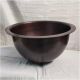 Copper Bar Sink - Round Shape Single Bowl 16-Gauge Antique Finish - Perfect for Home, Hotel, Bar - Eye Catching Accessory - 14