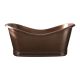 Hammered Double Slipper Copper Tub with Cascading Beaded Base