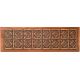 Four Petal Tile Design Copper Farmhouse Apron Front Kitchen Sink, Double Bowl 16-Gauge Hammered Antique Finish Handmade, 33x22x9 Inch