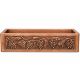 Grape Design Copper Farmhouse Kitchen Sink, Single Bowl Undermount Sink, 16 Gauge Handmade Copper Sink for Home Hotel, 33x22cx9 Inch