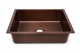 Hammered Copper Bar Sink, Drop-In Single Bowl 16-Gauge, Antique Copper Finish, Handcrafted Utility Sink, 24.50x18.50x7 Inch