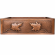 Maple Leaf Copper Kitchen Sink, Farmhouse Undermount Single Bowl, 16 Gauge, Antique Finish for Home Hotel, 33x22x9 Inch