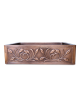 Petal Design Copper Undermount Kitchen Sink - Single Bowl 16-Gauge Basin - Perfect For Home, Hotel, Farmhouse - Dimensions 33″ X 22″ X 9″