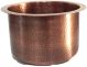 Round Shape Copper Undermount Bar Sink - Single Bowl 16-Gauge Antique Finish - Perfect For Home, Hotel, Bar Accessory - 18'' x 8''