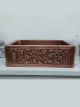 Vine Design Copper Undermount Kitchen Sink - Single Bowl 16-Gauge - Perfect For Home, Hotel, Farmhouse - Dimensions 23.50
