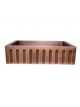 Stripe Design Copper Undermount Kitchen Sink - Single Bowl 16-Gauge - Perfect For Home, Hotel, Farmhouse - Dimensions 33″ X 22″ X 9″