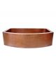 D-Shape Design Copper Undermount Kitchen Sink - Single Bowl 16-Gauge Basin - Perfect For Home, Hotel, Farmhouse - Dimensions 33″ X 22″ X 9″