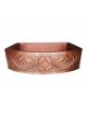 D-Shape Petal Design Copper Undermount Kitchen Sink – Single Bowl 16 -Gauge - Perfect For Home, Hotel, Dimensions 33″ x 22.25″ x 9″