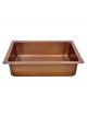 Garden Design Copper Undermount Kitchen Sink - Single Bowl 16-Gauge Basin - Perfect For Home, Hotel, Farmhouse - Dimensions 33″ X 22″ X 9″