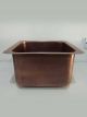 Square Shape Copper Undermount Bar Sink - Single Bowl 16-Gauge Antique Finish - Perfect For Home, Hotel, Bar Accessory - 14